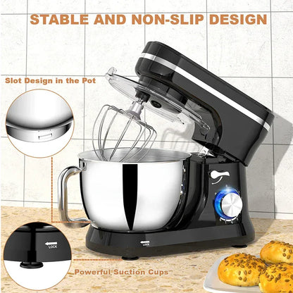 Powerful Stand Mixer Electric Blender Desktop Egg Whisk 1000w 8+P Speed Food Processor Multifunctional Kitchen Mixer with Bowl