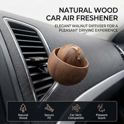 Car & Home Essential Oil Diffuser - Made of Wood Mini Cute Natural Fragrance Diffuser Suitable for Bedroom Living Room Bathroom