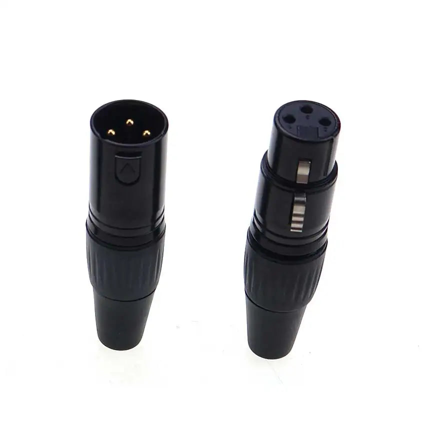 JCD XLR 3pin Male Female Panel Audio Microphone Mixer Plug Jack Connector YS145 YS146 Male Female 3 Core XLR Metal Socket