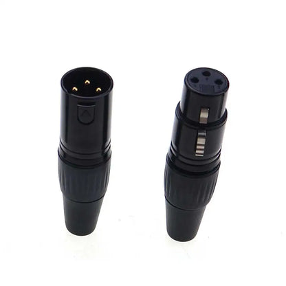 JCD XLR 3pin Male Female Panel Audio Microphone Mixer Plug Jack Connector YS145 YS146 Male Female 3 Core XLR Metal Socket