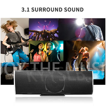 KYYSLB Wireless Subwoofer Blueteeth 5.1 Home Theater System Set TV Mobile Phone Karaoke Soundbar Speaker K Song Speakers Column