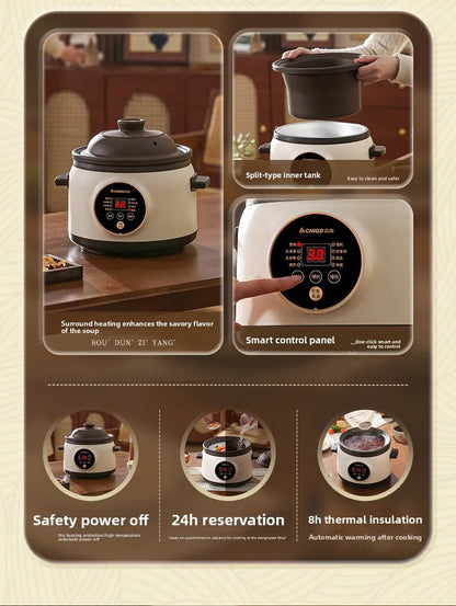 Electric slow cooker for baby food, ceramic household fully automatic stew pot, soup pot, electric slow cooker, porridge cooker