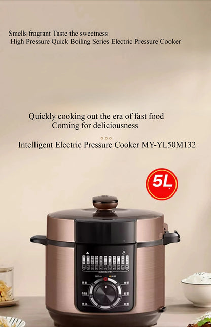 220V Electric Pressure Cooker Home Smart 5-liter Multi functional Pressure Cooker Rice Cooker