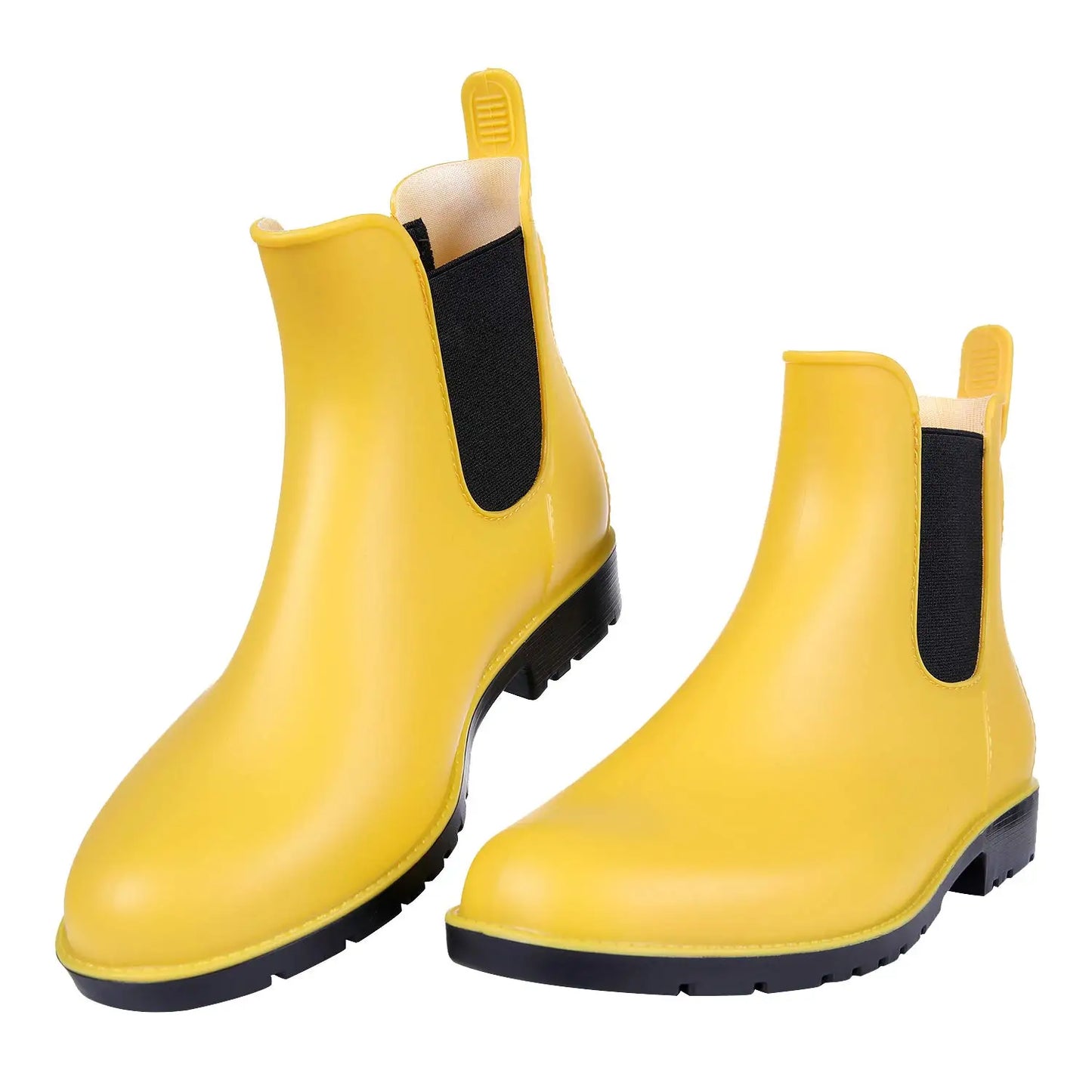 Evshine Fashion Short Rain Shoes For Women New Lady Chelsea Boots Outdoor Anti-slip Waterproof Rain Boots Sodt Rubber Ankle Boot