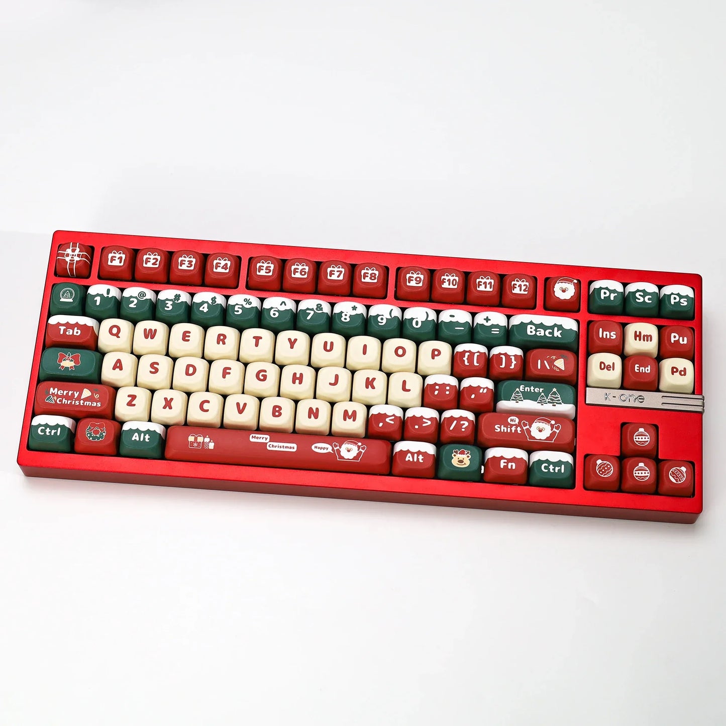 KBDiy Christmas Carnival Keycap Gift KOA Profile Sublimation PBT ISO Keycaps For 60 Wooting Magnetic Mechanical Keyboard Gaming
