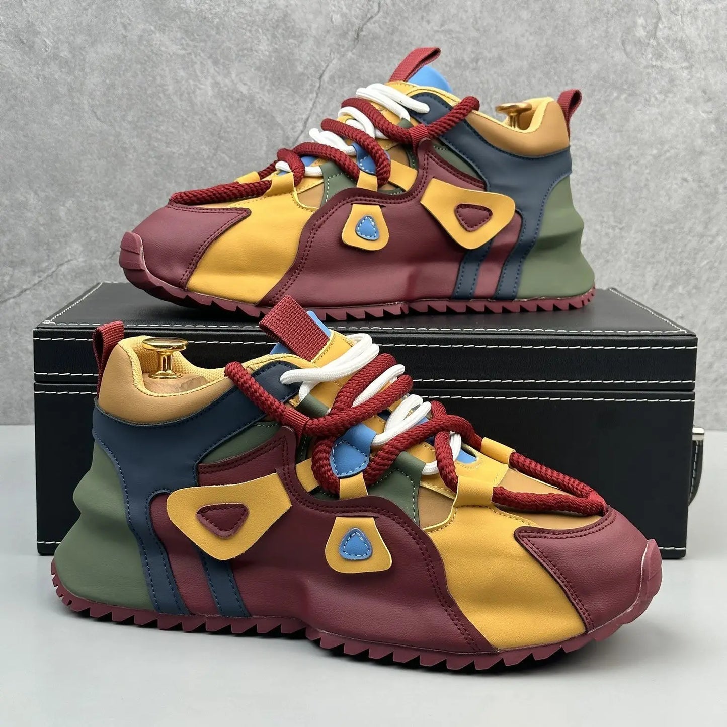 Chunky Sneakers Mens Designer Cover Bottom Sport Shoes Fashion Casual Microfiber Leather Upper Increased Internal Platform Shoes