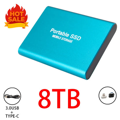 Highly cost-effective external hard drive, durable, efficient, and portable, with 256TB high-speed USB 3.1 Type C