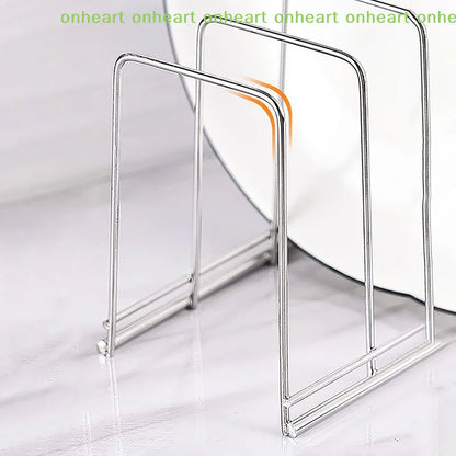 Stainless Steel Dish Draining Rack Kitchen Pot Lid Plates Storage Racks Multipurpose Shelf Bowl Drying Holder Kitchen Organizer