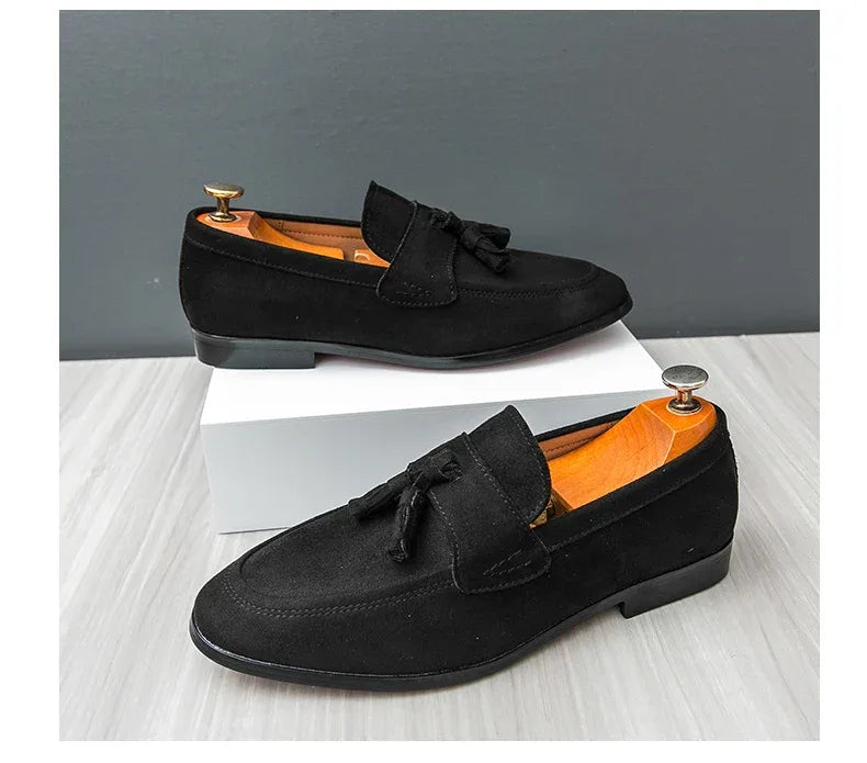 Fashion Casual Business Shoes Men High Quality Office Social Leather Shoes Men Slip On Loafers Man Tassel Men's Dress Shoes