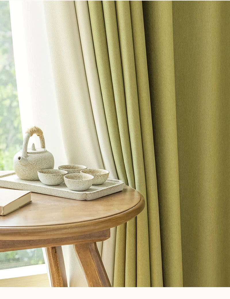 Minimalist Children's Room Drapes Large Area Bedroom Blackout Curtain Home Balcony Bay Window Curtains Modern Living Room Drape