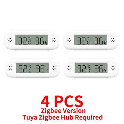 Tuya WiFi Zigbee 3.0 Temperature Humidity Sensor Hygrometer Thermometer App Remote Monitor Work With Yandex Alexa SmartLife