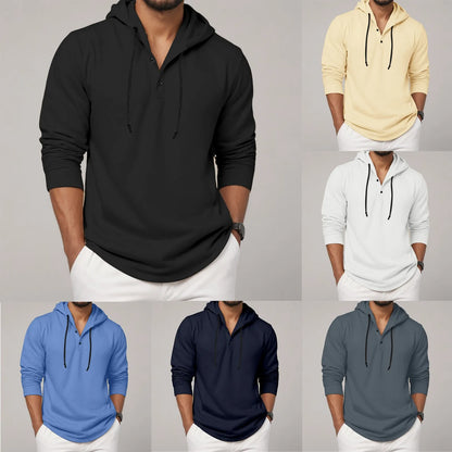 Men'S Hoodie Long Sleeve Button Shirt Casual Beach Yoga Sweatshirt Oversized Hoodie Sweatshirts Casual Shirts For Male Loose
