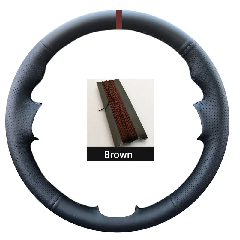 Black Suede Car Steering Wheel Cover For Opel Astra(K) Corsa(E) Crossland X Grandland X Insignia Leather Steering Wrap