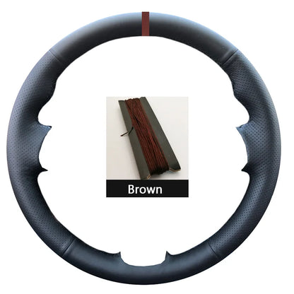 Black Suede Car Steering Wheel Cover For Opel Astra(K) Corsa(E) Crossland X Grandland X Insignia Leather Steering Wrap
