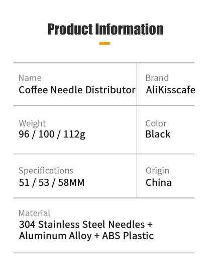 ALIKISSCAFE WDT Tools Rotary 51mm 54mm 58mm Espresso Stirrer Needle Distributor Magnetic Coffee Maker Accessories Barista Tools