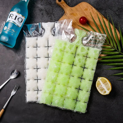10/pack ice bag Disposable plastic homemade ice freezer bags Home use creative self-styled ice cubes bags ice-making mold