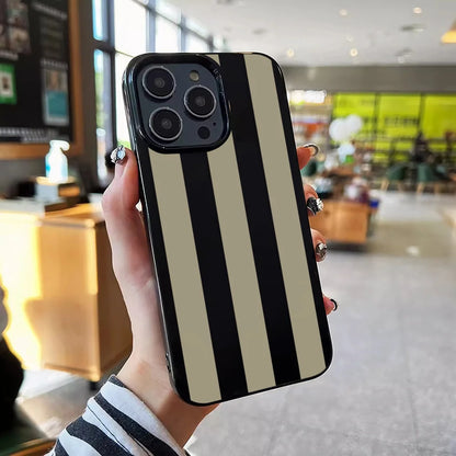 Brown Vertical Stripes Case For iPhone 16 Cases iPhone 15 Pro Max Case For iPhone 14 13 12 11 XS X XR 7 8 Plus Cover Case Funda
