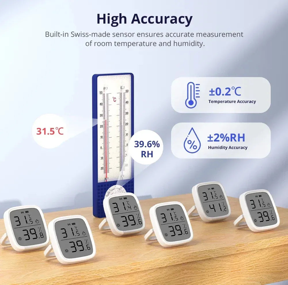 SONOFF SNZB 02D Zigbee Temperature Humidity Sensor SNZB-02D with LCD Screen for EWeLink SONOFF ZigBee Bridge Alexa Alice
