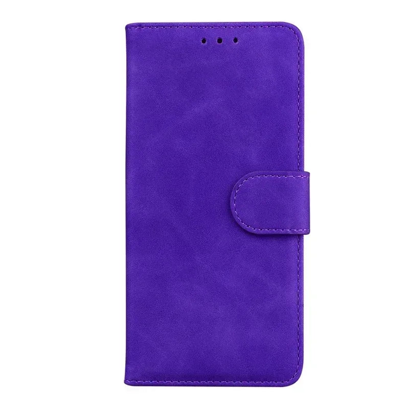 For Xiaomi Redmi 13 Case Solid Color Leather Flip Phone Case for Xaomi Redmi 13 Cover Redmi13 13C 5G Wallet Card Slots Etui