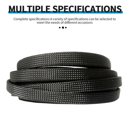 1m/5m/10m Flame Retardant Nylon Braided Wire Mesh Tubing PET Expandable Sleeving Cable and Wire Protection