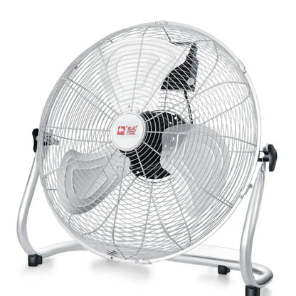 Commercial-Grade 360° Oscillating Pedestal Fan with Wide-Angle Airflow, Silent High-Power Industrial Blower for Factories/Homes
