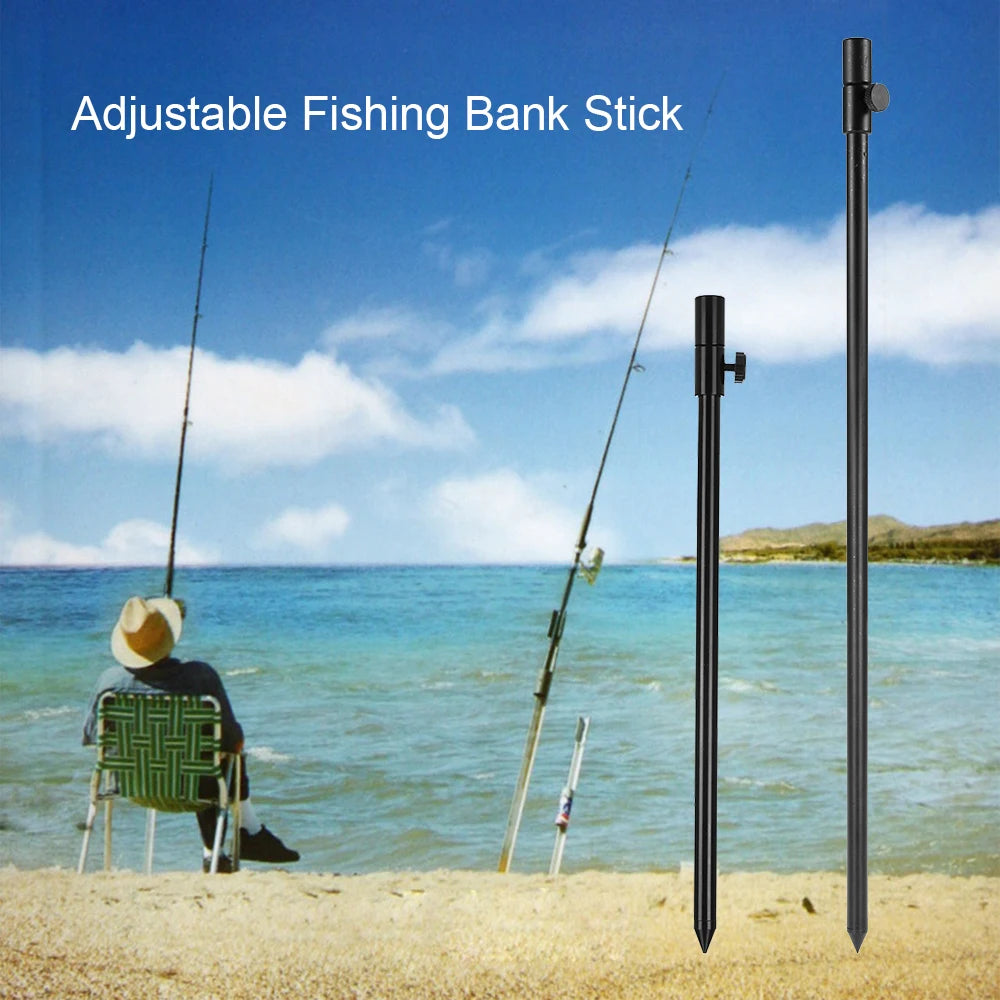 48-75cm Extending Aluminum Alloy Fishing Bankstick Adjustable Carp Fishing Bank Stick Fishing Rod Pod Rest for Bite Alarm