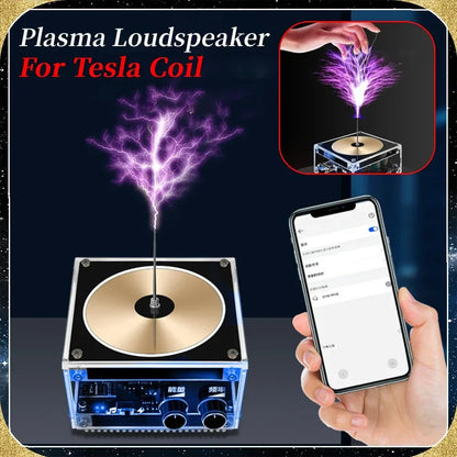 Tesla Coil Speaker Plam Music Loudspeaker Wireless Lighting High Frequency Pulse Test Apparatus for Experiment Science Education