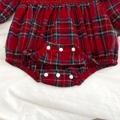 New Year's Party Clothes ﻿Christmas Toddler Kids Baby Girls Clothes Sister Matching Xmas Bodysuit Dress Outfits Red Plaids Sets