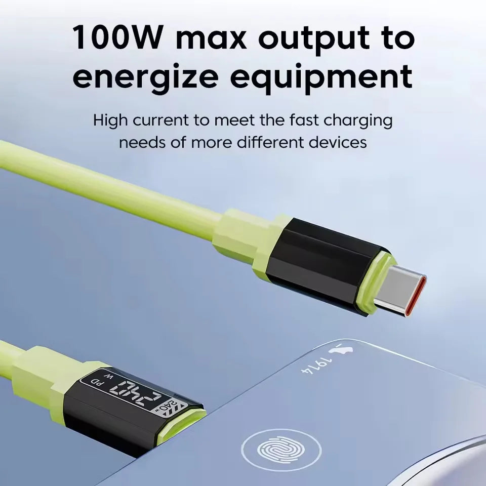 PD 240W Fast Charging USB Type-C to Type-C Cable for Huawei, Xiaomi, Samsung, OPPO, VIVO
