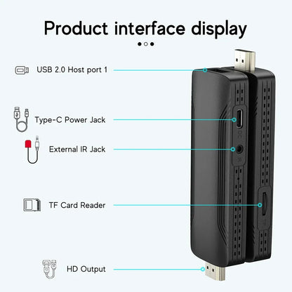 VONTAR Android 12 DQ06 ATV Mini TV Stick Allwinner H618 Quad Core 8K Video 4K@60fps Wifi6 Build in BT Voice Android 12.0 TV BOX