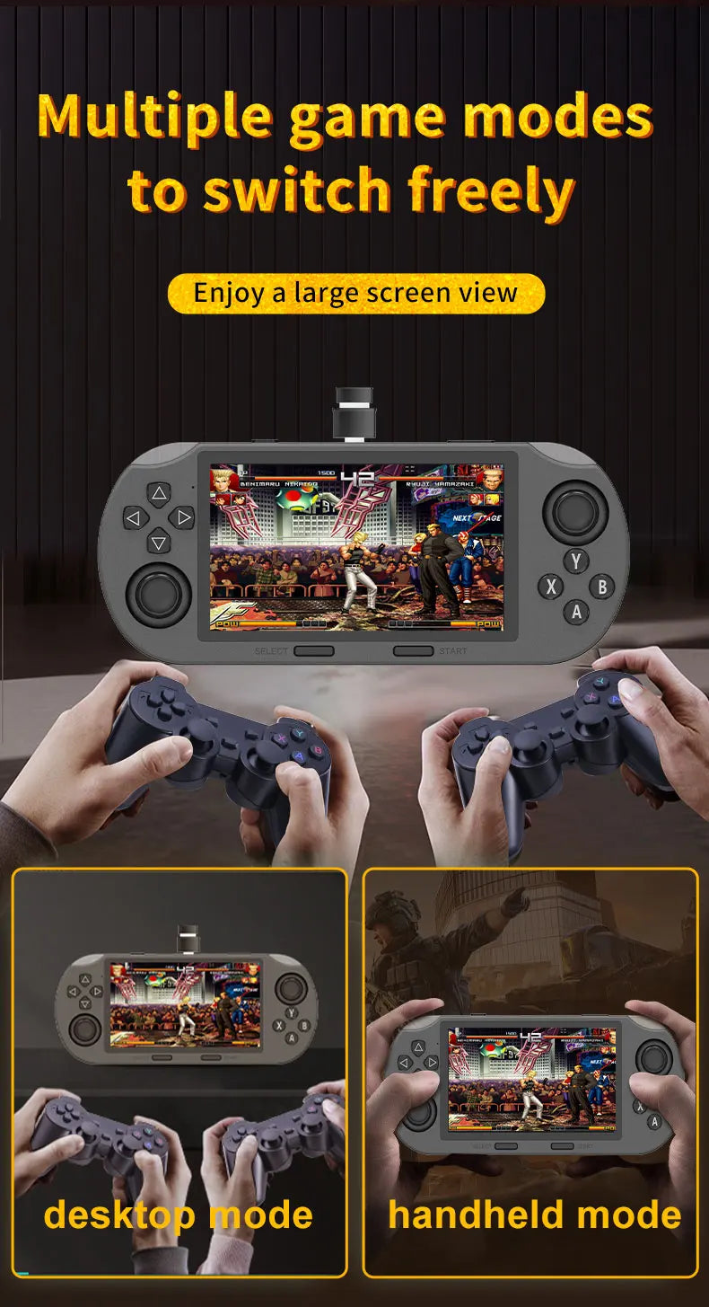SF3000 handheld game console with a 4.5-inch large screen, supporting e-books, MP4， Music function, built-in 20000+games