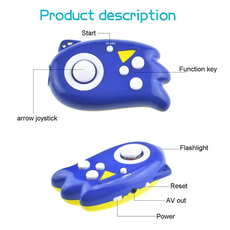 Data Frog Mini Video Game Console Portable 8 Bit Game Player Build In 89 Retro Classic Games Support TV Output Gift For Kids
