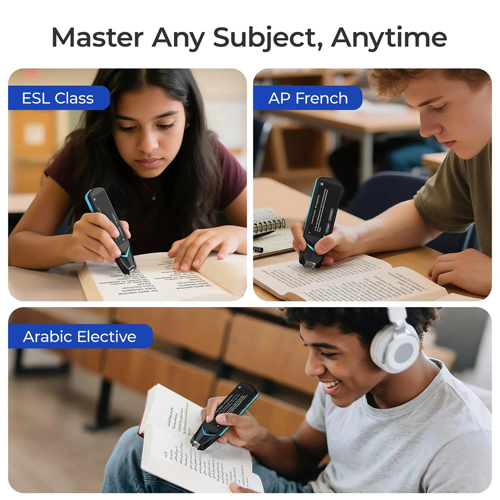 AI Pen Reading Pen for Dyslexia Scan Reader Pen 4 Text to Speech Device Translator Pen Photo Translation OCR 16GB Bluetooth Pen