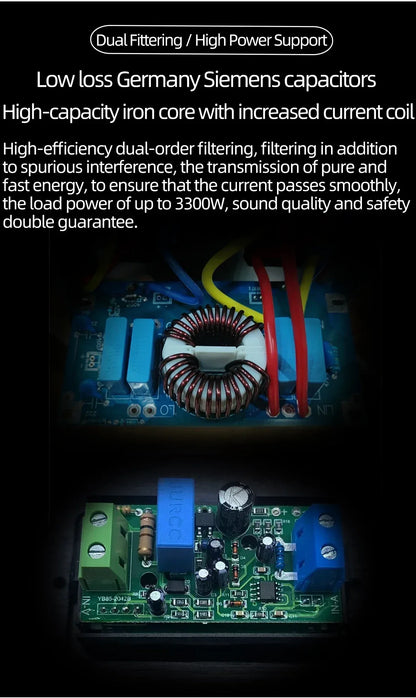 Hi-end EU Hifi Power Filter for Standard EU Socket Noise-free Audio Purifier Filter Power Conditioner with EU Outlets Strip