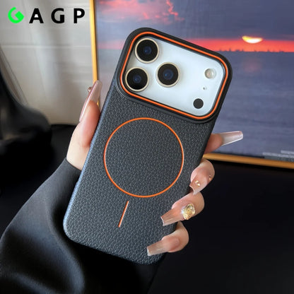 Lichee Pattern Magnetic 17promax Case for IPhone 17 Pro Max 16 14 15 Plus 13 12 17 Air Pro Max 11 for Magsafe Soft Cover
