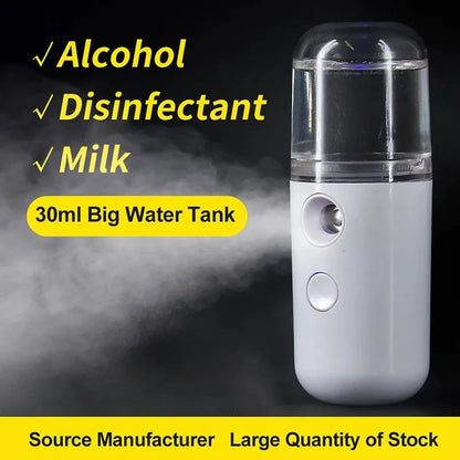Mini Nano Spray Face Steamer Moisturizing Facial Sprayer Beauty Instrument USB Humidifier Nebulizer Beauty Skin Care Tools