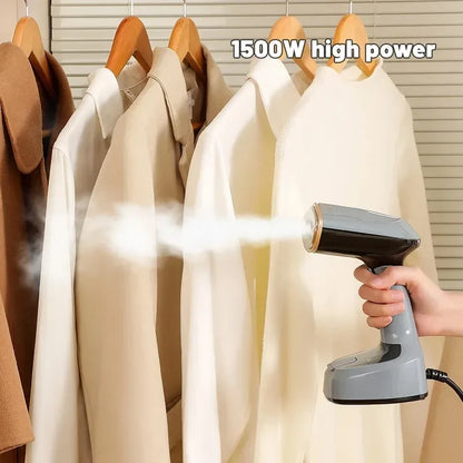 1500W Foldable Electric Fabric Steamer Fast-Heat Handheld Steam Iron for Home Travel Garment Care