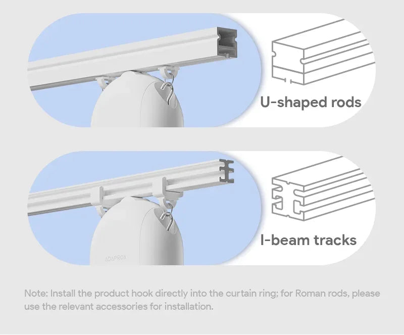 Tuya Zigbee/Bluetooth Track Curtain Robot Tuya Smart Rail Curtain Robot Smart Curtain Pusher Robot Support Siri Alexa Voice