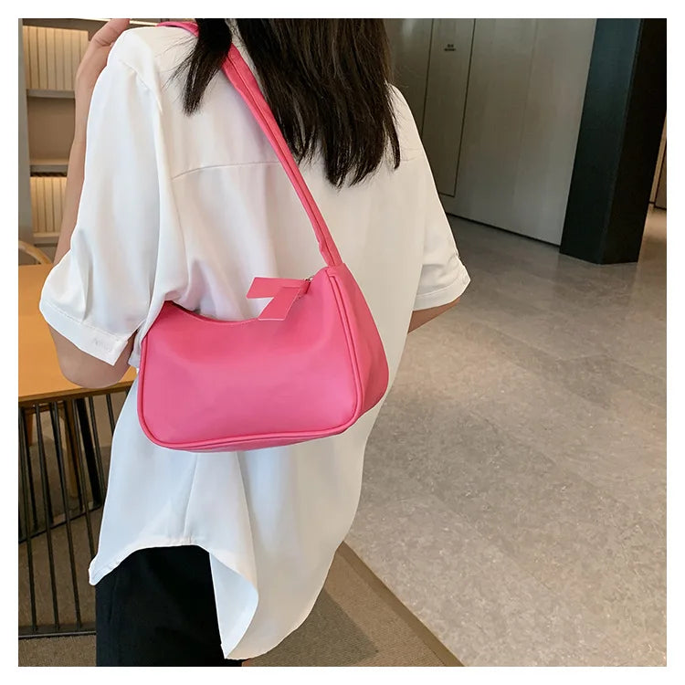 PU Candy Color Mini Handbag Women Shoulder Bag Girls Small Hand Bag Key Phone Pouch Coin Purse Card Bags Card Holder for Women