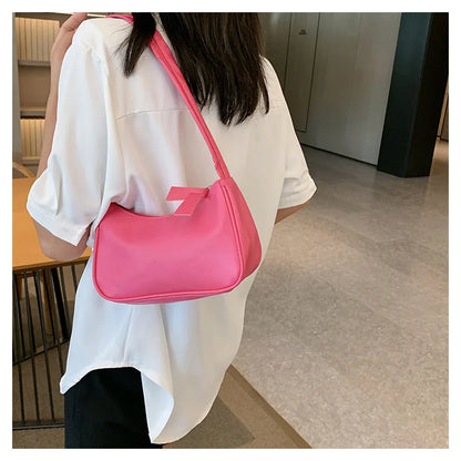 PU Candy Color Mini Handbag Women Shoulder Bag Girls Small Hand Bag Key Phone Pouch Coin Purse Card Bags Card Holder for Women