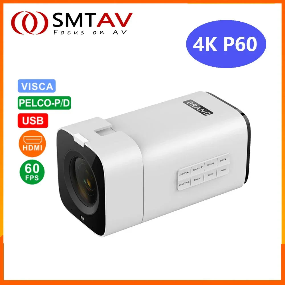 SMTAV 4KP60 UHD Box Camera 12X/20X zoom Communication All-in-one Camera SDI NDI Camera