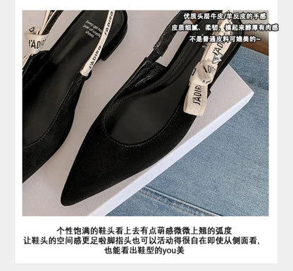 2025 New Fashionable Pointed-toe Buckle Solid Color High-heeled Sandals for Women in Spring and summer  Luxury Shoes