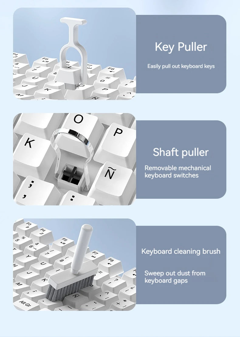 22-in-1 Multifunctional Cleaning Set Office Wristband Keyboard Support Leather Sponge Hand Holder Keyboard Palm Tray