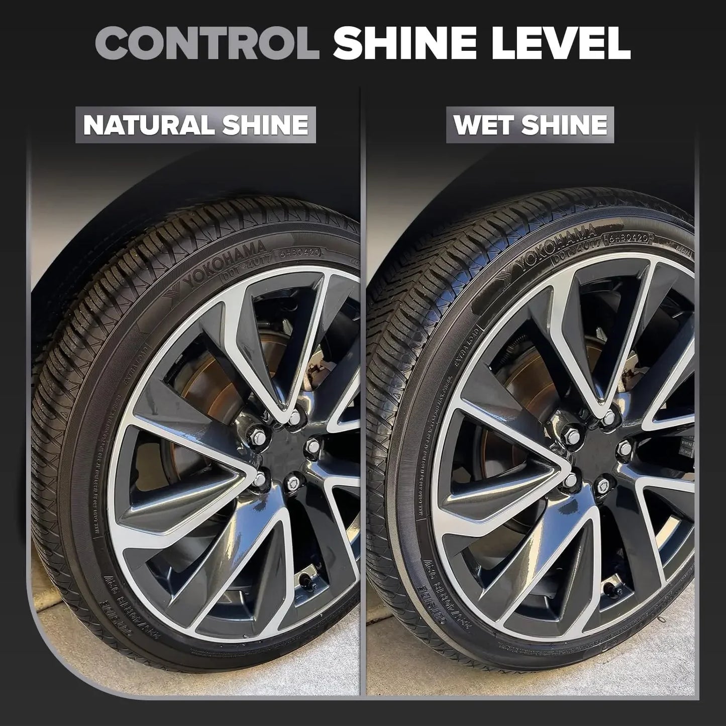 Hydroshine Ceramic Tire Coating Shine Spray Tyre Gloss Plastic Rubber Wheel Restorer  Long Lasting Hydrophobic Cleaner Seal Wax