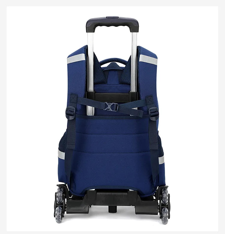 School Bag Kids Rolling Backpack for Boy Girls Wheeled Backpacks With Wheels Trolley Bookbag Carry on Luggage with Shoulder Bags