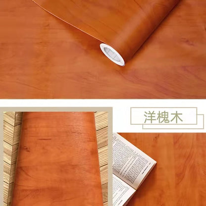PVC Waterproof Self Adhesive Wallpaper Wall in Rolls Furniture Cabinets Vinyl Decorative Film Wood Grain Stickers For Home Decor