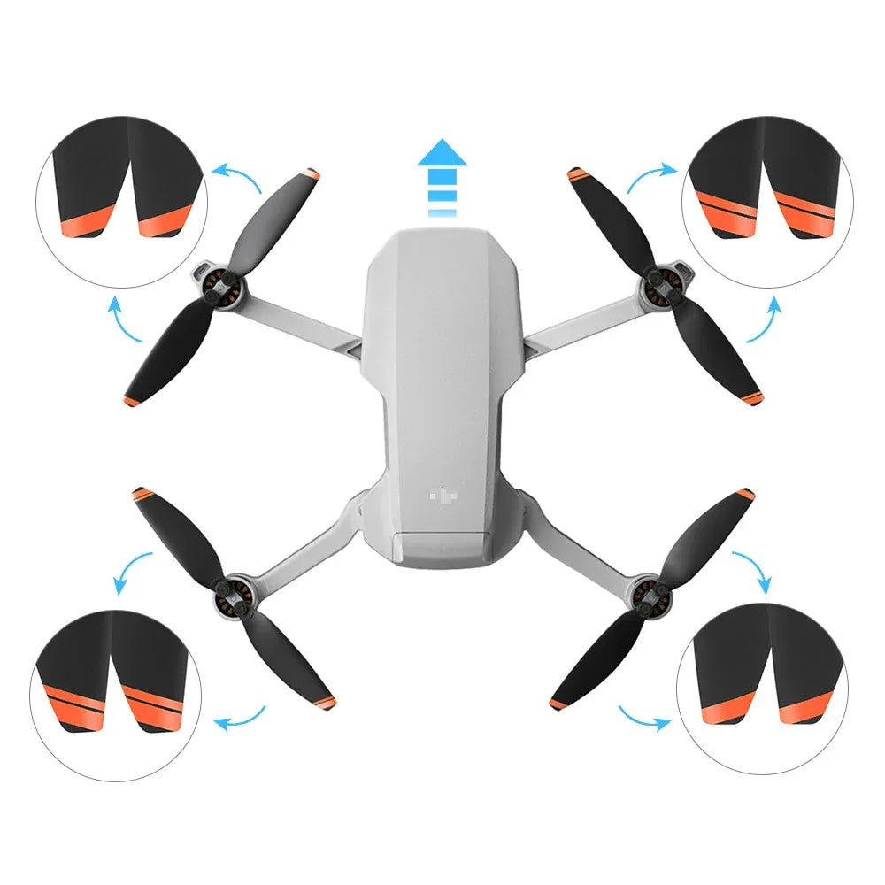 16 Pieces Propeller for DJI Mini 2/4K/SE/2SE, Portable Low Noise Light Weight Props, for DJI Mini 4K Spare Repair Accessories
