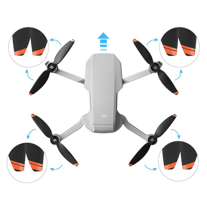 16 Pieces Propeller for DJI Mini 2/4K/SE/2SE, Portable Low Noise Light Weight Props, for DJI Mini 4K Spare Repair Accessories