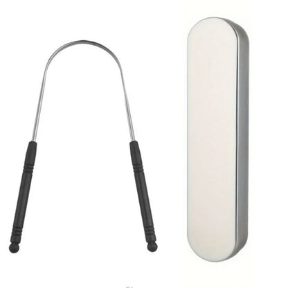 1PCS Stainless Steel Tongue Scraper Oral Tongue Cleaner Brush Tongue Toothbrush Oral Hygiene High Quality Tounge Scraper