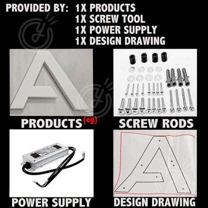Custom Made LED 3D Sign Metal Backlit Letters for Outdoor Business Storefront Waterproof Advertising Display